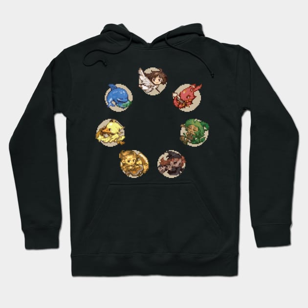 Threads of Fate Mint Magic Circle Hoodie by inotyler